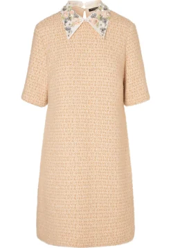 Bouclé Kurzarmkleid mit Kragen Enasa