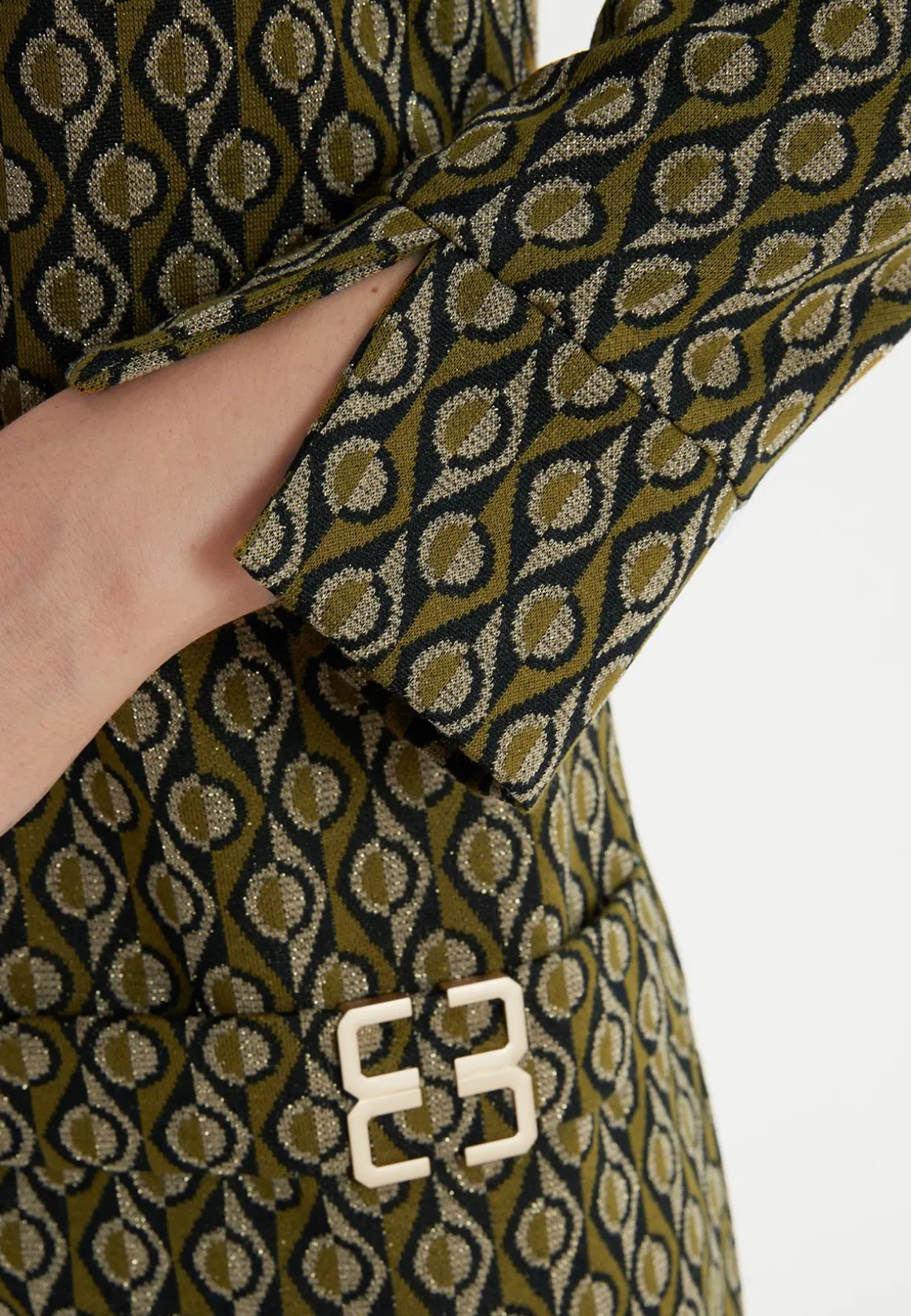 Grün-Goldenes Tunikakleid Penalisa