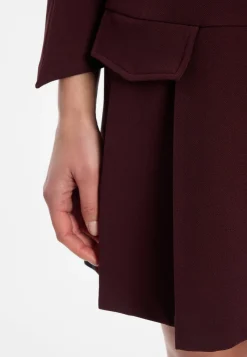 Krepp-Kleid mit Faltenrock Edria