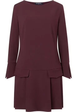 Krepp-Kleid mit Faltenrock Edria