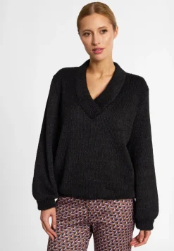 Plüsch-V-Pullover Enaya