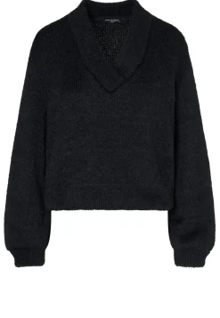 Plüsch-V-Pullover Enaya