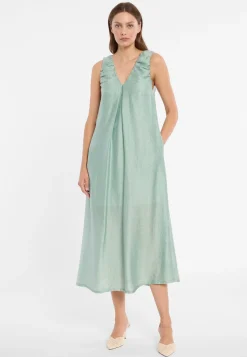 V-Ausschnitt-Maxikleid Doreth
